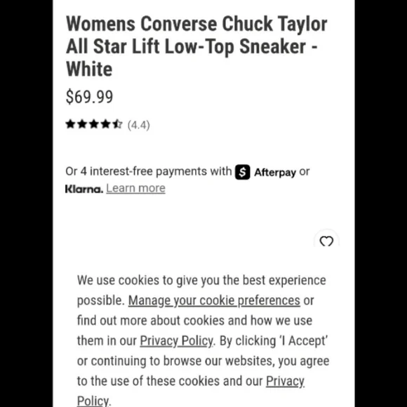 Platform Converse All Star Chuck Taylor LIFT Athletic Sneaker Shoe White Women 7 - Picture 6 of 12